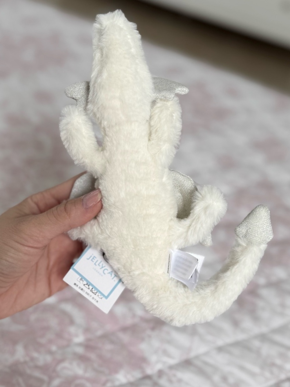 Jellycat White Snow dragon Keychain bag charm - Picture 4 of 5